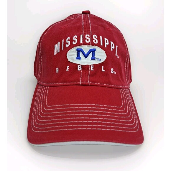 University of Mississippi Ole Miss Rebels Red Adjustable Hat Cap Drew Pearson - Picture 1 of 6